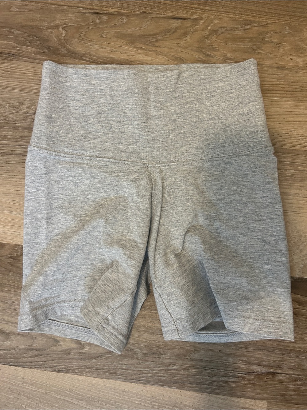 TNA Heather Gray High-Waist Bike Shorts